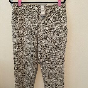 BNWT LOFT LEOPARD PRINT JEANS SIZE 12 CURVY SKINNY ANKLE